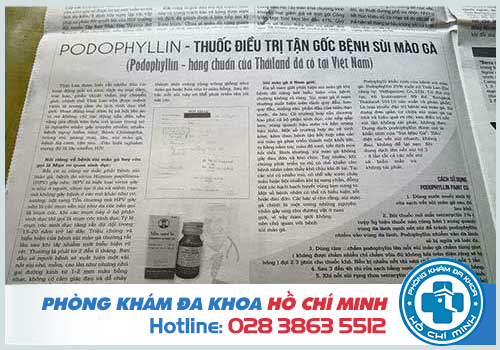 Bán thuốc podophyllin 25 ở Khánh Hòa chữa bệnh sùi mào gà uy tín